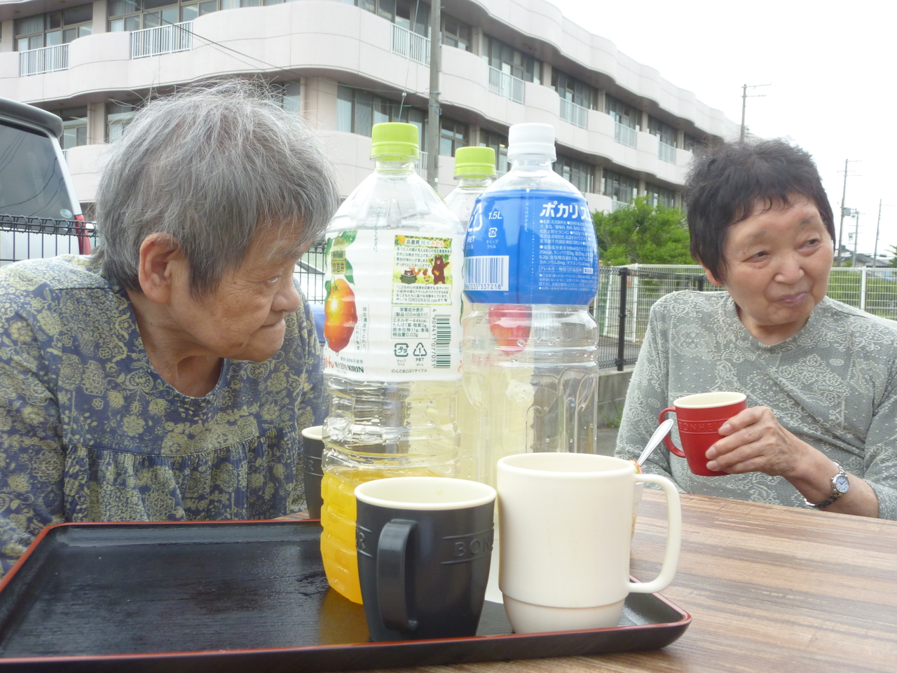 屋外おやつは突然に。