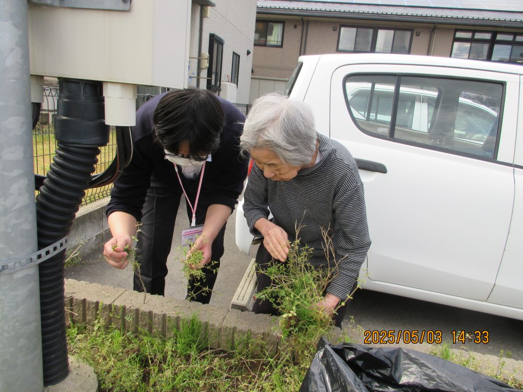 外で作業🍃
