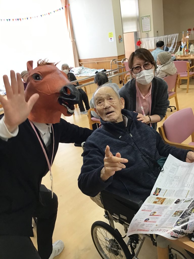 大晦日　1日早く馬が来た